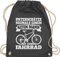 Shirtracer Turnbeutel Rucksack - Bekleidung Radsport - Unterschätze niemals einen alten Mann mit einem Fahrrad - weiß - Unisize - Dunkelgrau - fahrradmotiv juterucksack rad rucksäcke fahrradfahrer