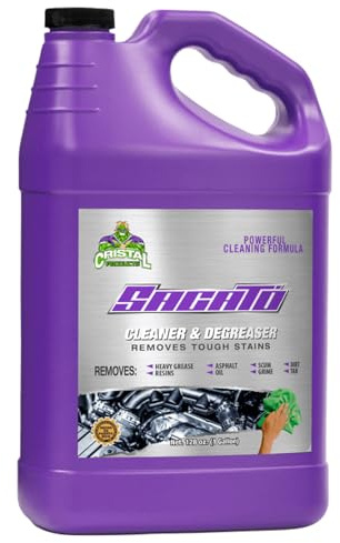 SACATO Degreaser Cleaner Heavy Duty – Commercial Degreaser for Garage, Floor, Engine, Driveway & Tools – Heavy Duty Cleaner Concentrate for Car, Kitchen, Washer – Strongest Desengrasante Gallon