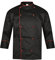 BWOLF BIKO NOBU Veste de Cuisinier Unisexe pour Femme, Veste de Cuisinier pour Homme Noir/Blanc, vêtements de Cuisine Professionnel Uniforme de Chef à Manches Longues, Noir, S