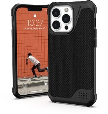 URBAN ARMOR GEAR UAG Designed for iPhone 13 Pro Case Kevlar Black Feather-Light Heavy Duty Shockproof Slim Rugged Metropolis LT. Protective Cover, 6.1 inch Screen