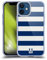 Head Case Designs Blau Und Weiss Streifen Kollektion Gel Handyhülle Hülle [Militärischer Schutzgrad] Kompatibel mit Apple iPhone 12 Mini
