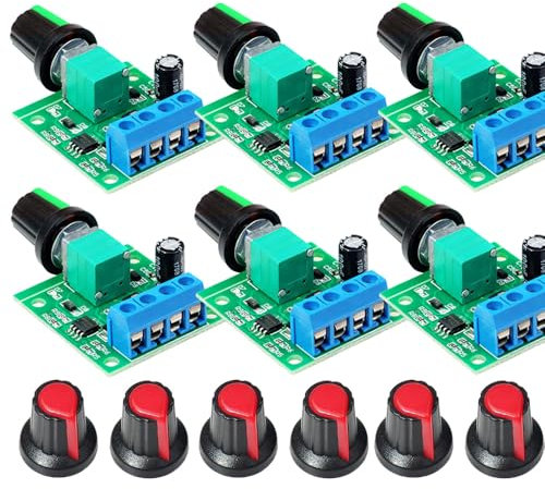 Gebildet 6pcs PWM Niederspannungs-Motordrehzahlregler DC 1.8V/3V/5V/6V/12V 2A 1803BK 1803B Einstellbarer Treiberschalter mit Drehzahlregler