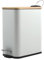 Spirella, Poubelle à pédale 5 Litres, Modèle Erik, Rectangulaire, Fermeture douce et silencieuse grâce au système slow close, Utilisation sécurisée avec des pédales antidérapantes, Blanc Mat
