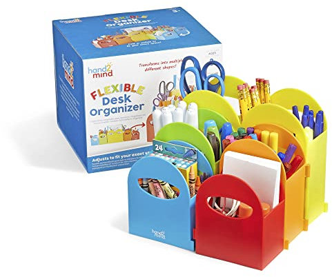Learning Resources Organizador de escritorio flexible, organizador de escritorio, mesa modular, accesorios para mesas, material para profesores, organizador de cajones, material escolar