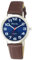Ravel Unisex Easy Read Watch with Big Numbers - Brown/Silver Tone/Sunray Blue Dial