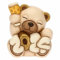 THUN, Teddy Happy Year 2024 mit Kelch aus Keramik, von Hand verziert, Weihnachtsdekoration, Geschenkidee, 6,7 x 5,8 x 6 cm H