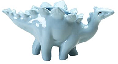 Rachlicy Fleischfressende Pflanzen Keramik Dinosaurier Blumentopf Sukkulente Pflanzentöpfe Blumentöpfe Pflanzer Tisch Bürodekorationen Blau 8 * 10 * 18 cm