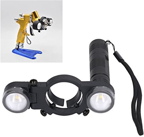 Pistolet à Peinture, Lumière LED pour Pistolet à Peinture Automobile à luminosité Réglable, Système D'éclairage pour Pistolet à Peinture en Aérosol à Fonction de Mémoire, Type