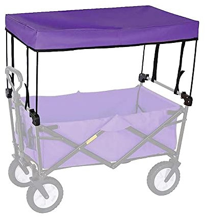 HIGOH Handcart, Faltbare Handschusse Im Freien Tragbare Trolley -Karrenzubehör - Markisen -Baldachin, Zum Einkaufen/Camping/Lila