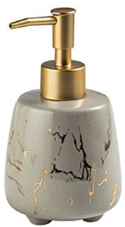 Distributeur Savon Liquide Lumière Luxe Salle de bain Main Salle de bain Main Sanitizer Bouteille Creative Céramique Céramique Salle de bain Salle de bain Décoration Petite bouteille ronde 300ml Distr
