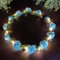 Danolt LED Haarschmuck,10pcs Led Blumenkranz Haare Geschenke für Alle AnläSse Festival Accessoires Geschenke für Frauen, Haarschmuck Oktoberfest Deko Haarkranz Leuchtend Haarreif Led