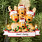 Bemaystar Personalised Christmas Baubles 2024 - Custom Family of 2-8 Deer Baubles for Trees, Decorations, Xmas Gifts for Mom Dad Family Kids - Family of 4