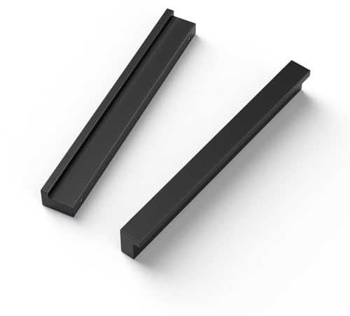 LONTAN 10 Stück Griffe Schwarz Möbelgriffe 128mm lochabstand Schrankgriffe Küchengriffe für Küchenschränke Türgriffe Schubladengriff