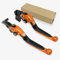 Generic Kompatibel mit KTM Duke 125 200 250 390 RC125 RC200 RC390 Brems- und Kupplungshebel, CNC-Aluminium, ausziehbar, verstellbare Hebel, Zubehör (Orange, Schwarz, Orange)