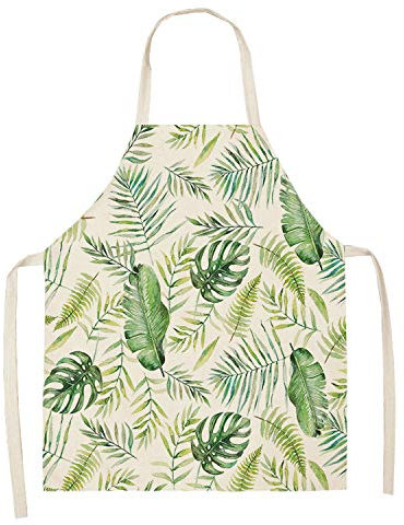 Kittelschürze Damen Beige Gras Grün Kochschürze Kinder Baumwolle Leinen Kinderschürze Verstellbare Kochschürze Damen Waschbar Schürze Kinder Herren Langlebig Küchenschürze Mädchen 55x68cm