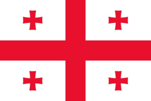 Georgien Fahne/Flagge 30x45 cm mit Hohlsaum