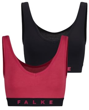 FALKE Damen Bustier Daily Comfort Multipack W Bu Baumwolle atmungsaktiv 2 Stück, Mehrfarbig Black Pink 0020, S