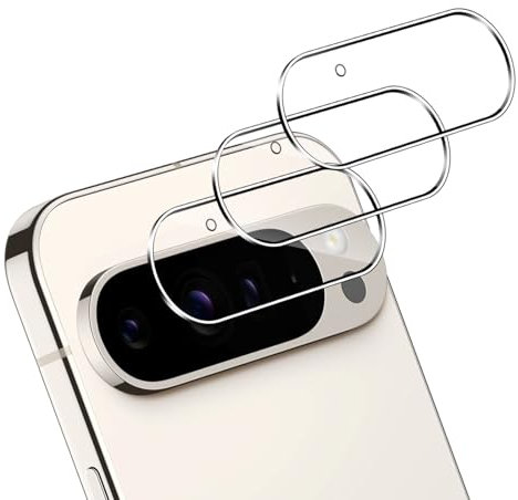 Locofun Pellicola Fotocamera per Google Pixel 9 Pro XL 5G, 3 Pezzi Camera Protezione Vetro Temperato Lente Pellicola, Anti Graffio, Durezza 9H, Senza Bolle-Trasparente