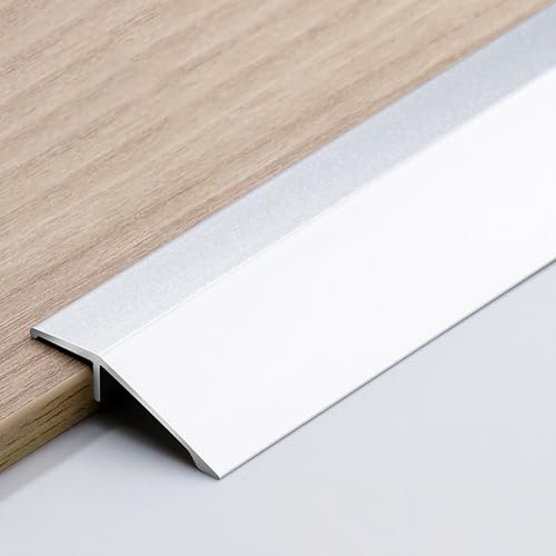 Raouoae Übergangsprofil Für Bodenfugen Von 3 * 90cm Aluschiene Übergangs-Schiene ÜBergangsleiste Bodenübergangsstreifen, Höhenausgleich 3-15mm/6-20mm/10-40mm(Silber,Breite: 35 mm)