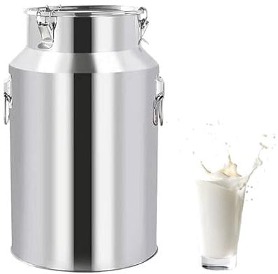 KELUNIS Stainless Steel Milk Can Milk Jug 5L/7L/9L/14L Seal Milk Transport Can Wine Pail Can Canister for Milk Churn Bucket,5L