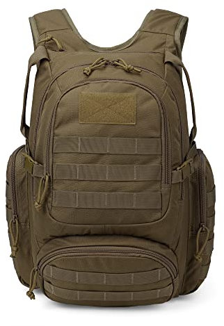 Mardingtop Tagesrucksäcke 25L Daypack mit Mehrfachtasche Causal Travel Rucksack für Städtetrips und Rad (Khaki)