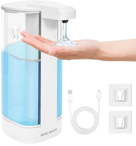 Dispenser Sapone Automatico, Dispenser Sapone Bagno, 500 ml, USB, ricaricabile, con sensore, IPX5, dispenser sapone cucina in schiuma per bagno, cucina e hotel