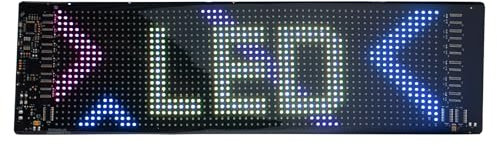 Pantalla LED flexible de 5 V/2 A, USB, placa LED programable, RGB para coche, camión, tienda, bar, texto/graffiti (34,8 x 10,2 cm)