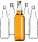 KADAX Glasflaschen zum Befüllen, 500ml, 50 Stück, leere Likörflaschen mit Schraubverschluss, Saftflaschen, Flaschen für Likör, Schnapsflaschen (Gold)