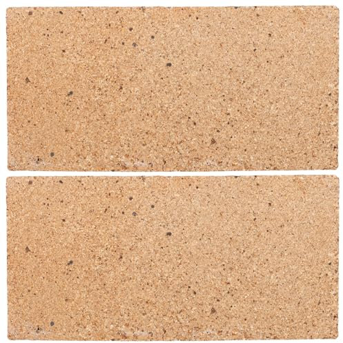2 x isolierende Schamottsteine für Öfen und Kamine, hitzebeständige Blöcke für Holzöfen und Tonbrennen, 11,4 cm Größe