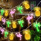 EKKONG Lichterkette Hawaii Sommer Lichterketten 20 Led 3 Meter Tropische Fairy Lights mit Ananas Flamingo Palmen Muster für Innen und Außen Hawaii Party, Sommerfest, Strand Deko