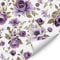 CHDITB Purple Flower Wallpaper,Vintage Flower Self Adhesive,Floral Wallpaper for Bedroom(44x300cm) Botanical Floral Wall Stikcers,Wrap for Furniture Sticker Bedroom Bathroom Walls Cabinets