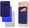 3 Porta Carte di Credito per Cellulare, Titolare Della Carta per Cellulare Adesivo per Retro del Telefono, Maniche in Carta Elastica Taschino Autoadesivo Compatibile con Android iPhone (Colore Scuro)
