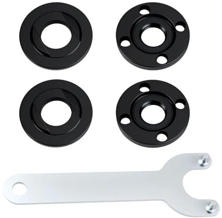 Winkelschleifer Zubehör Set – 125mm Winkelschleifer Flansch Set aus Gusslegierung mit Y-förmigem Schlüssel, Montage-Set für Winkelschleife Ersatzteile & Werkzeug(4 Stück)