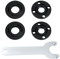 Winkelschleifer Zubehör Set – 125mm Winkelschleifer Flansch Set aus Gusslegierung mit Y-förmigem Schlüssel, Montage-Set für Winkelschleifer - Eisenklemme, 4 Stück Ersatzteile für Bosch Makita Dewalt
