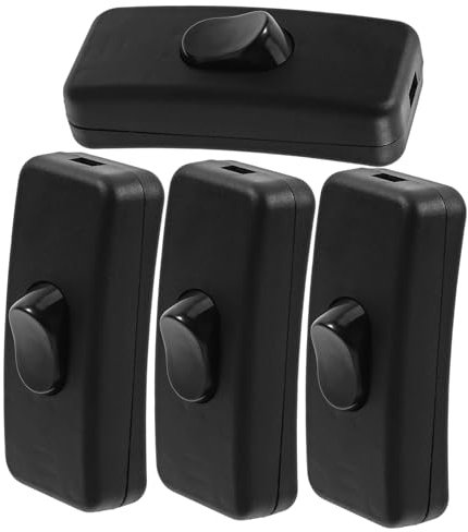 DIYEAH 10pcs Desk Lamp Switch Inline Electrical Light Copper Material for Extension Cord Pull Cord Switch Power off