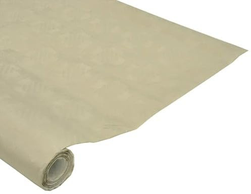 Tezraftaar® Paper Banquet Roll 25m x 1.14m Taupe Disposable Banqueting Roll Table Cover Clothes for Christmas Catering Supply Wedding Birthday