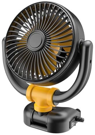 Ventilador de salpicadero de coche de 12 V con flujo de aire giratorio de 360 grados y bajo ruido para uso en vehículos y furgonetas pequeñas