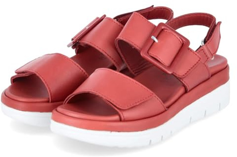 Beliana 1494-13081 4251/4251 Damen Flache Sandalen Glattleder in rot - Gr. 39