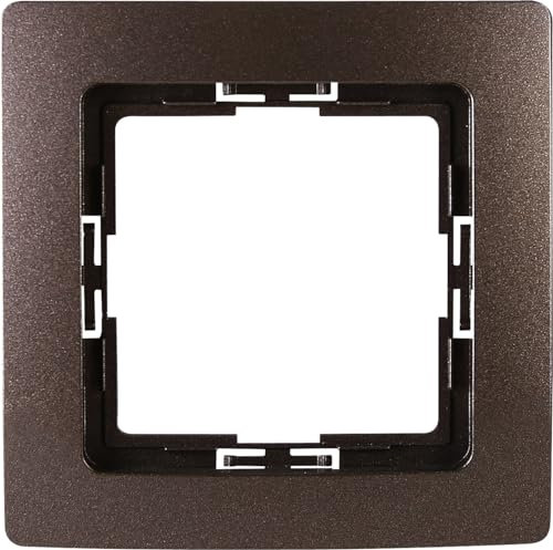Kopp Paris 1-fach Abdeckrahmen, für senkrechte und waagrechte Installation, IP20, palisander-braun, 308426061