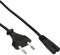 InLine 20710 Cavo Alimentazione Classe II, Spina Europlug CEE 7/16 a Presa IEC-320-C7, 1 m, Nero