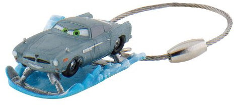 Bullyland 12805 - Schlüsselanhänger, Walt Disney Cars 2, Finn McMissile, ca. 4 x 4 x2 cm