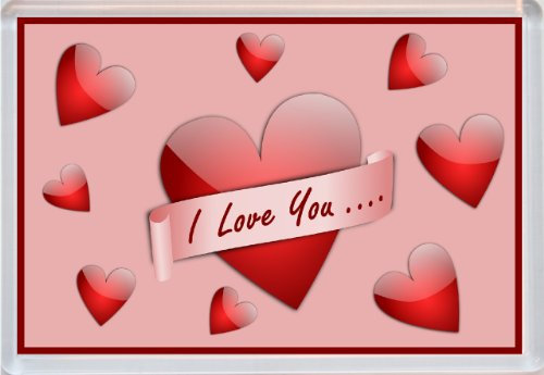 I Love You - Jumbo Fridge Magnet for Husband/Wife - Valentine