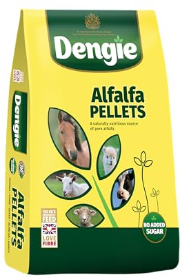 Dengie Alfalfa Pellets Great Value 20kg Bag - Suitable for Horses, Sheep, Goats & Camelids - Feed in Bucket, Snack Ball Treats or Soak to Mash