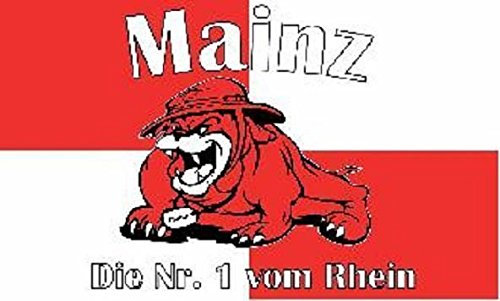 U24 Fahne Flagge Mainz Nr. 1 Bulldogge 90 x 150 cm