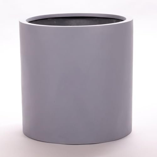 Elegant Einrichten Pflanzkübel Fiberglas, zylindrisch D30xH30cm grau.