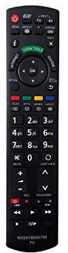 Replacement Remote Control for Panasonic N2QAYB000752 TV Remote Control