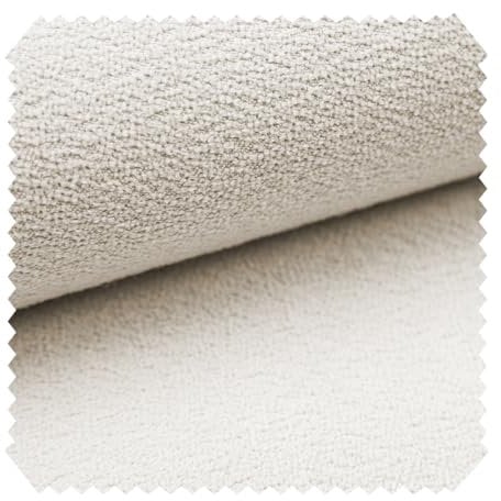novely® MOERS feiner Bouclé Polsterstoff Möbelstoff außergewöhnliche Optik | Meterware | 1lfm (01 Wollweiß)