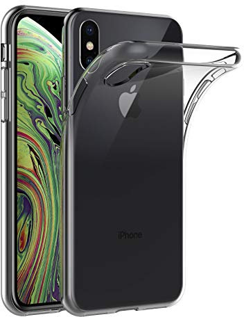 AICEK Coque iPhone XS, Transparente Silicone Coque pour iPhone XS Housse Silicone Etui Case (5,8 Pouces)