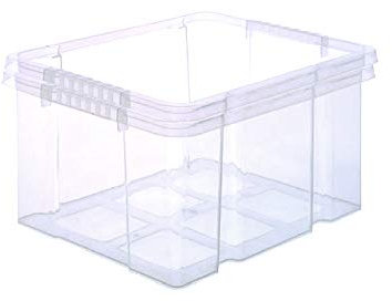 BigDean 2x Stabile Kunststoffbox Eurobox (Dreh Stapelbar) 44x35x24cm passt in Kastenregale