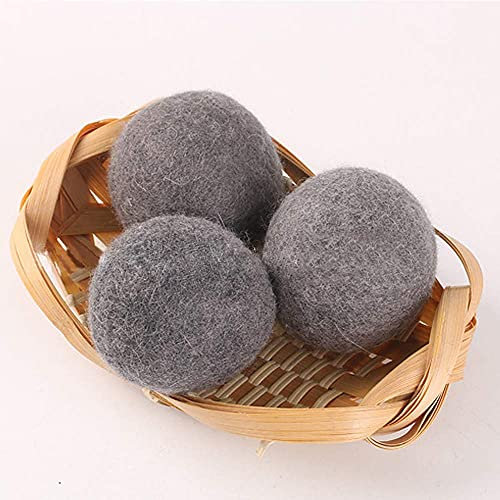 Bolas secadoras de lana, paquete de 6, suavizante natural de tela 100% orgánico de primera calidad de Nueva Zelanda, sin químicos y reduce las arrugas, 1000 + cargas, seguro para bebés, ahorro de
